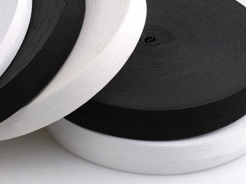 knitted elastic tape 15 mm white 501 poliester 100 mb 1