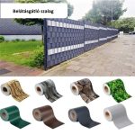 PVC Film Garden Privacy Strip Screen Fence Incl 20 X Fastening Clips 450GSM 19cm 35m Gray